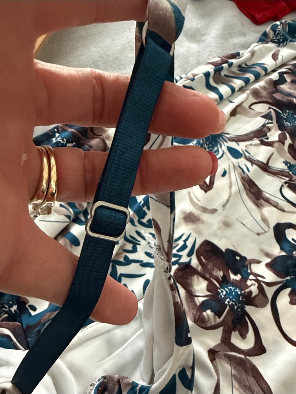 Soma Teal & Brown Floral Print Maxi Dress - Picture 11 of 12